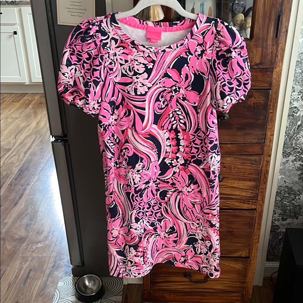 Lilly Pulitzer Pink and Blue Casual Sheath Dress